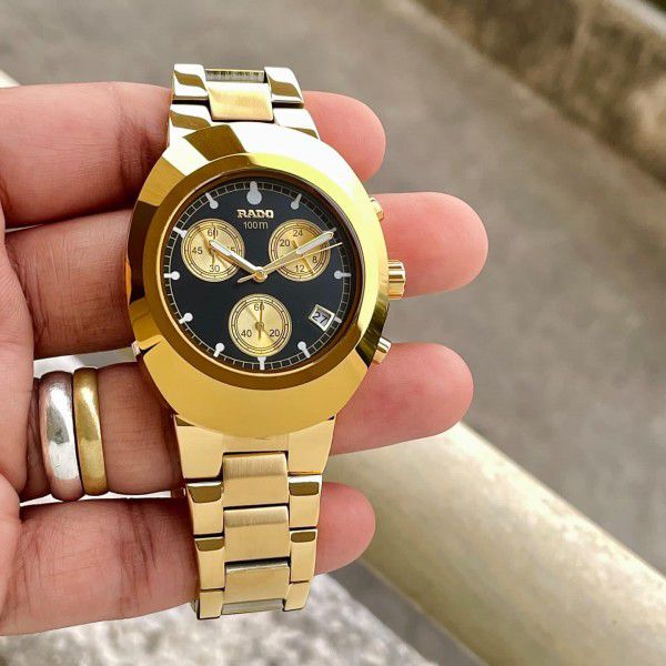 Rado Black & Gold Luxury Analog Watch