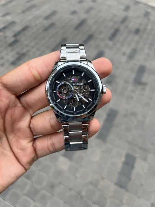 Tommy Hilfige_r silver Black Automatic Watch