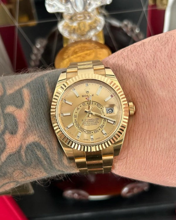 RLX Skydweller premium quality chain watch Golden