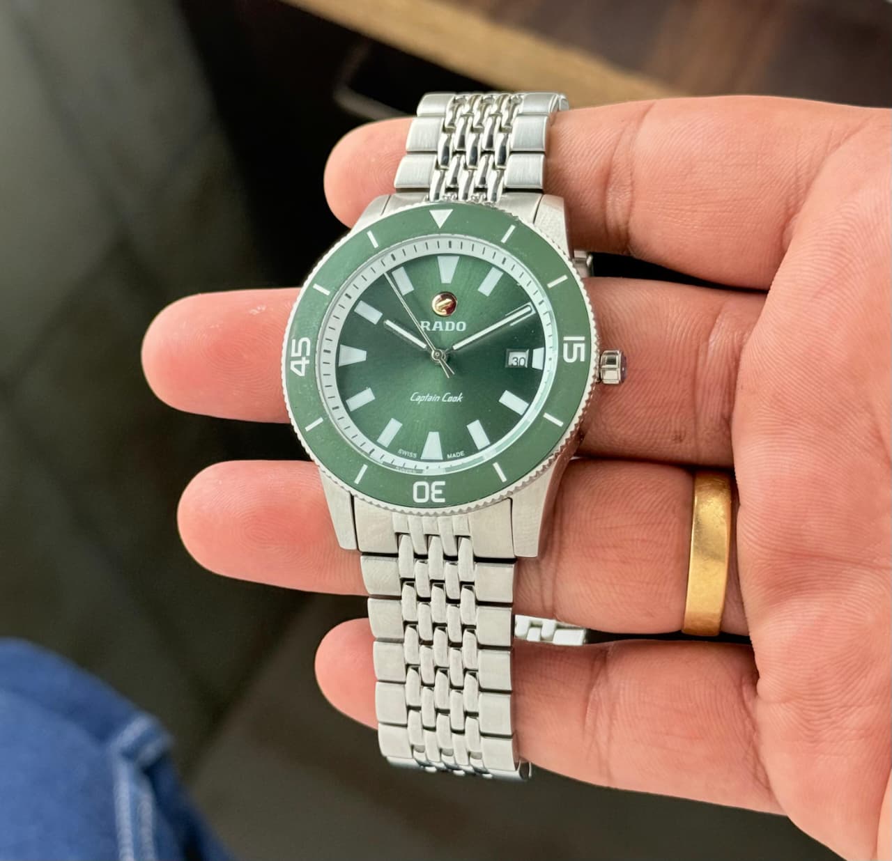 Rado Green & Silver Luxury Analog Watch