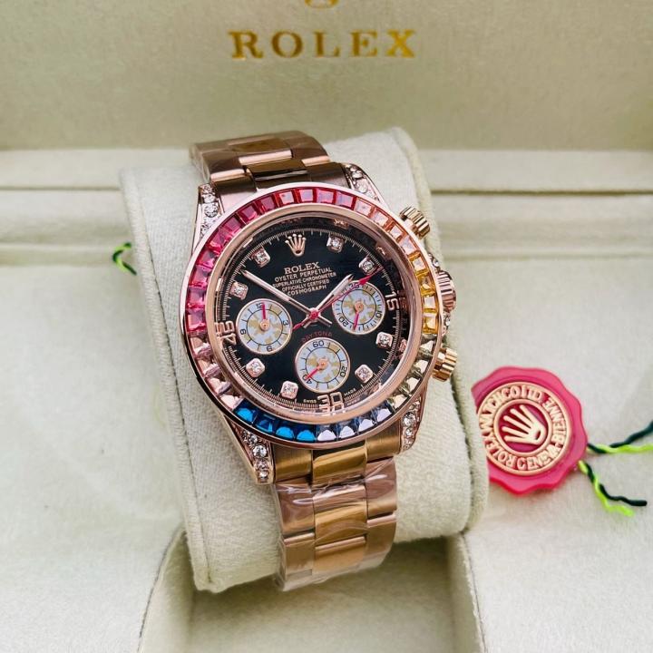RLX Oyster perpetual Rainbow Gold