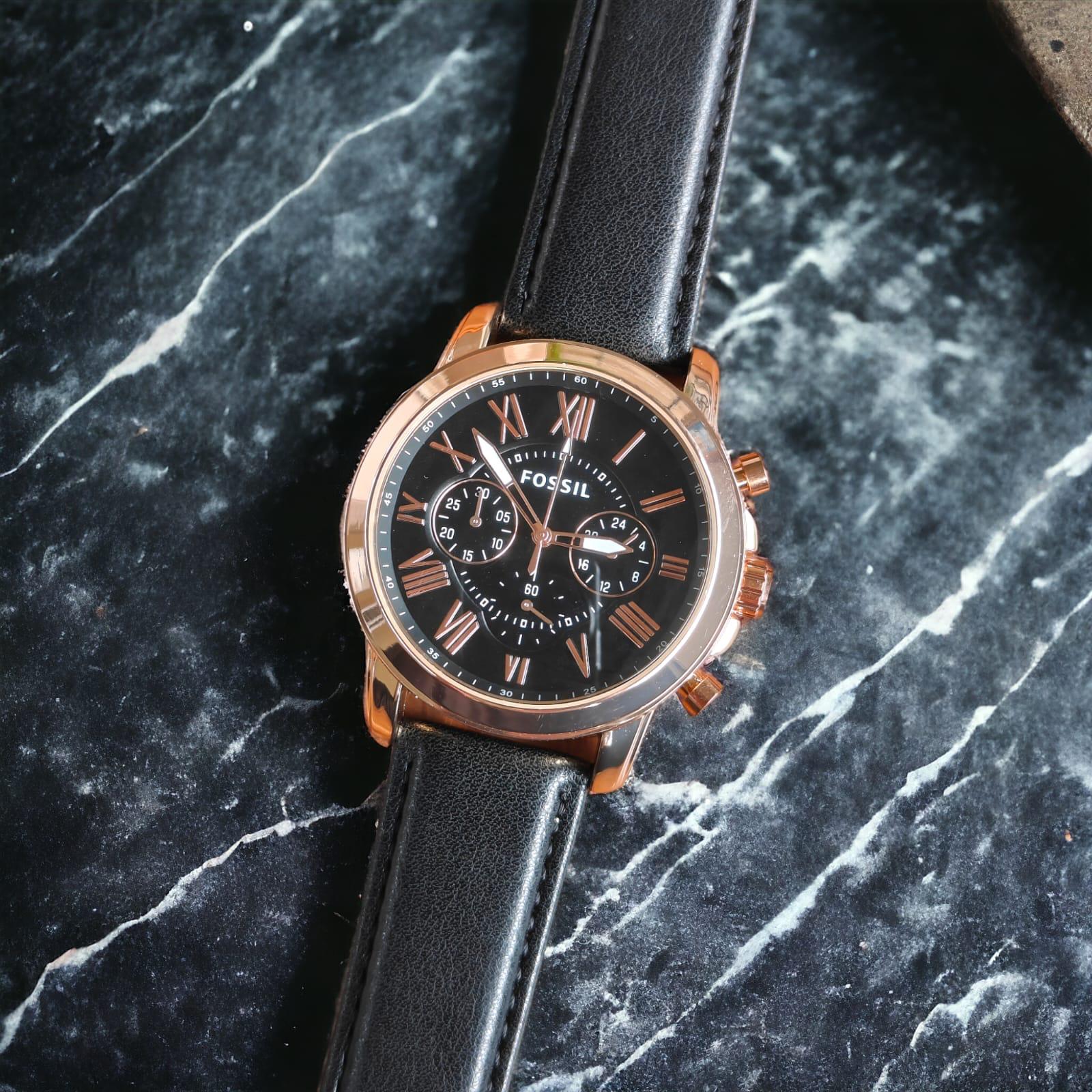 Fossiil Chronograph Leather Watch